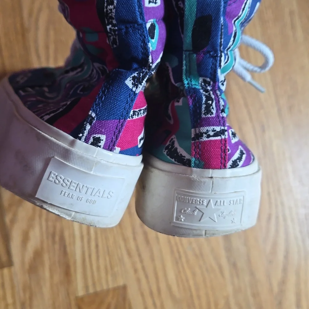 Converse x Fear of God Skipgrip 80s print high top trainers sneaker